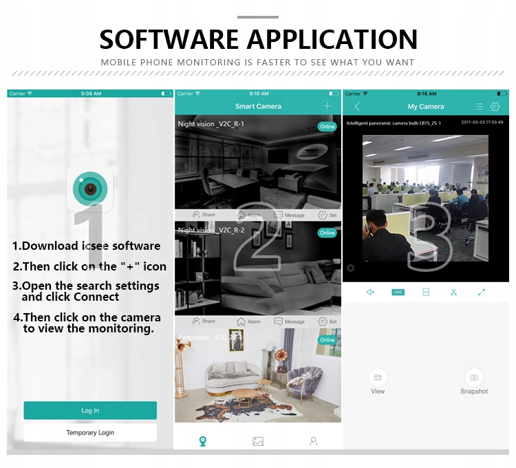 OBROTOWA KAMERA ZEWNĘTRZNA IP WiFi ZOOM 4X FULL HD Technologia IP