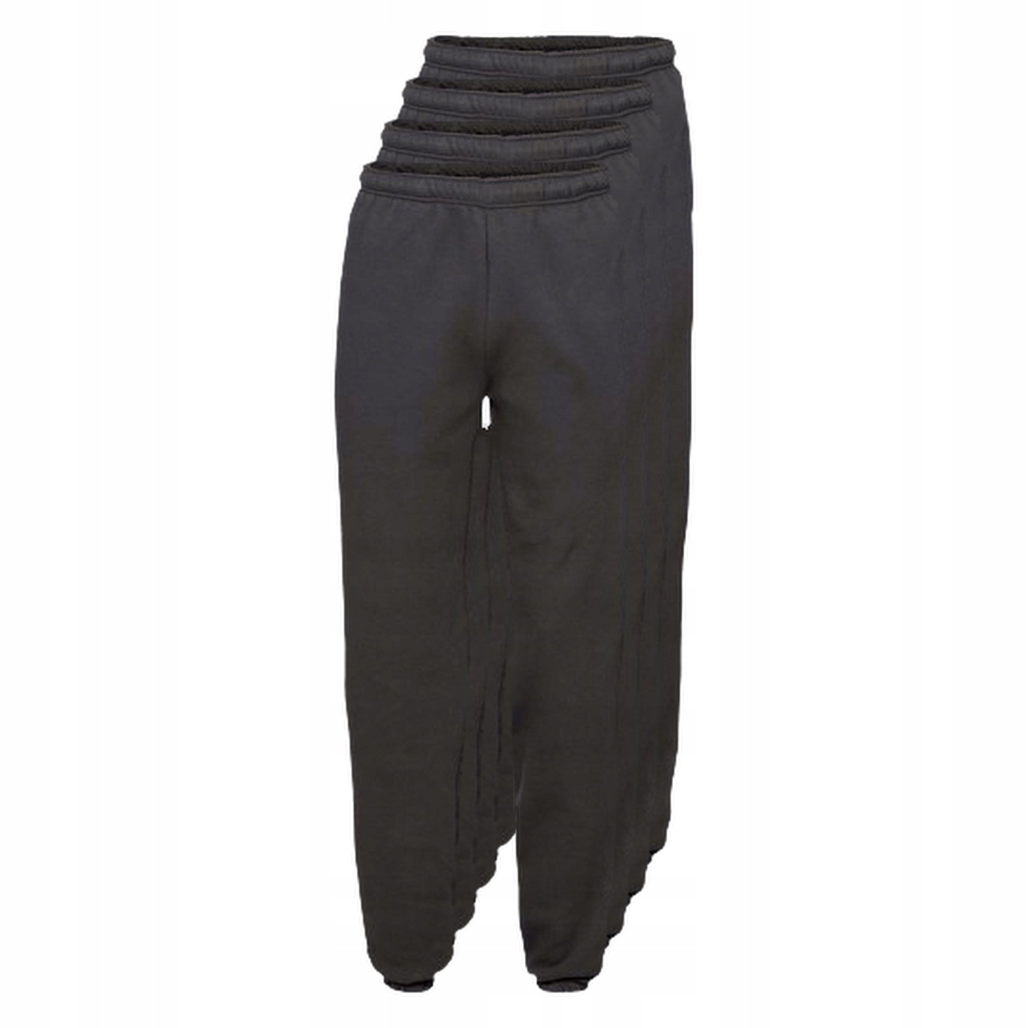4x Pánské tepláky Premium se stahovacím lemem Fruit of The Loom černé L