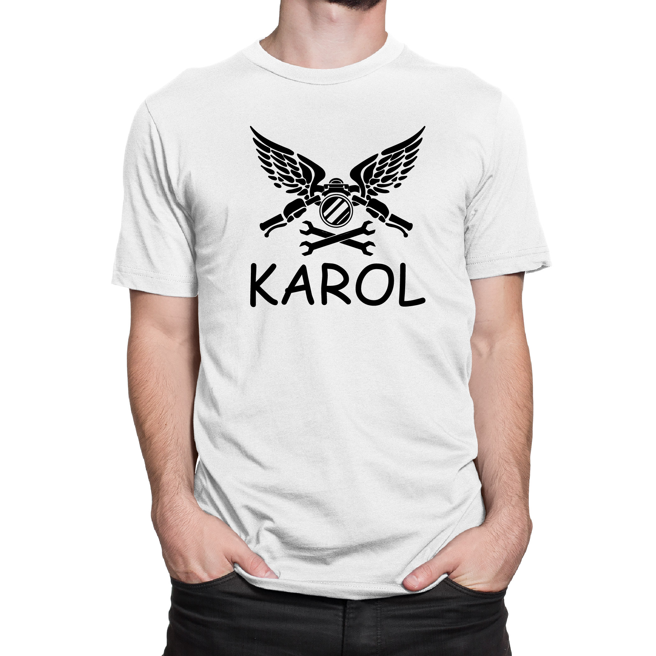 

Koszulka Tshirt Z Nadrukiem Motocykl Własne Imię