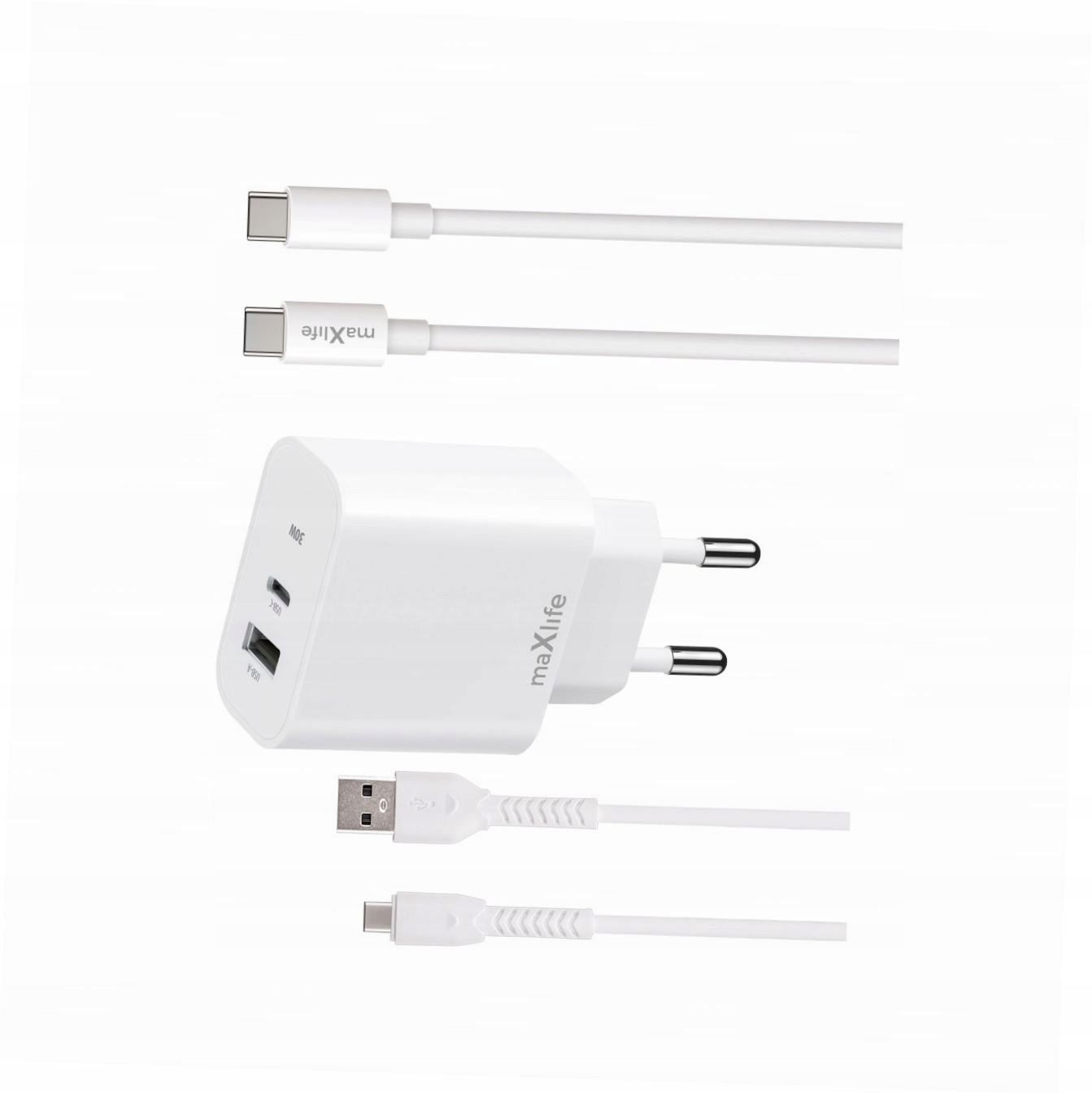Szybka ładowarka 30W 2 wejścia z dwoma kablami Usb-c do Oppo Reno 7 5G