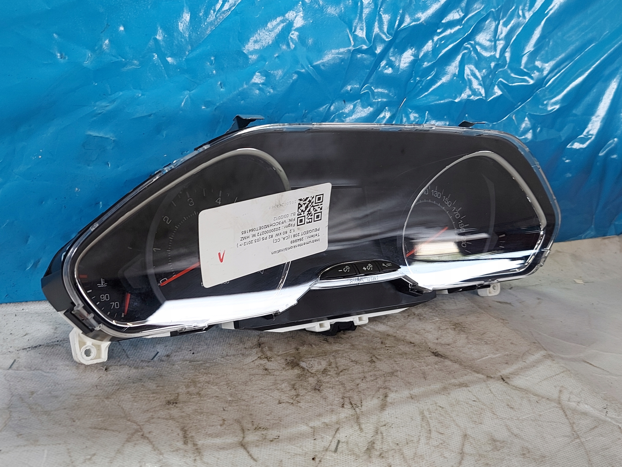 dials clock PEUGEOT 208 1.2 B 9805400380