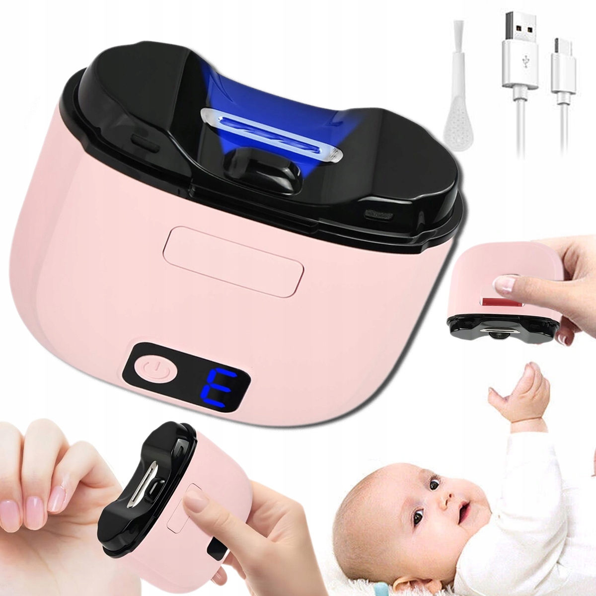 Elektrická Led kleštička na nehty s 3 Rychlostními Režimy