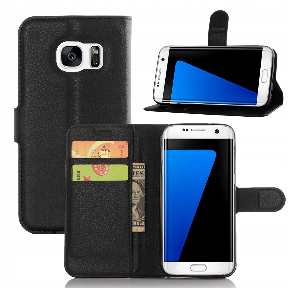 

Etui z Klapką Skórzane Litchi do Galaxy S7 Edge