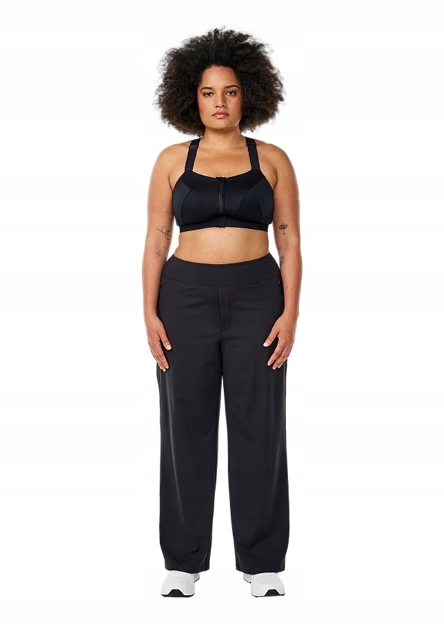 Zizzi Černé Sportovní Jednoduché Tréninkové Kalhoty 269A 56