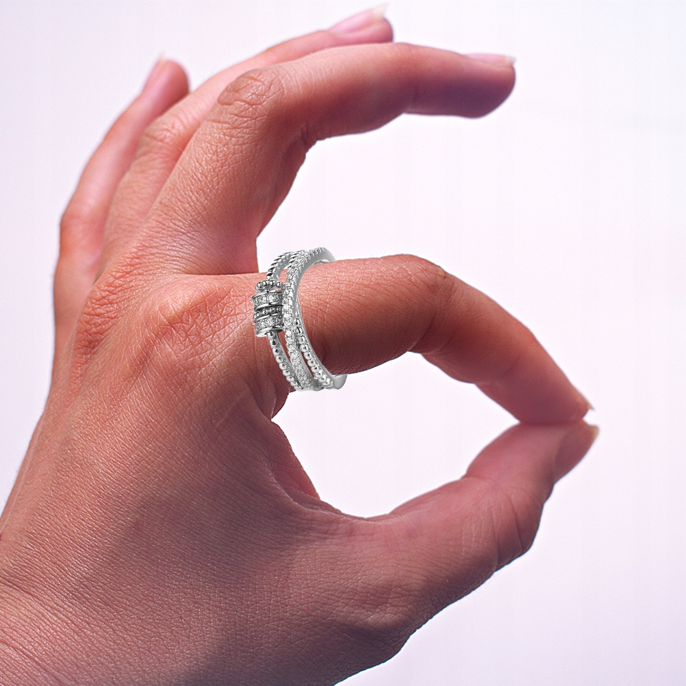 NAPRĘŻENIE PIERŚCIENIA OBROTOWEGO PIERŚCIENIA DEKOMPRESYJNEGO Rodzaj Fidget Spinner