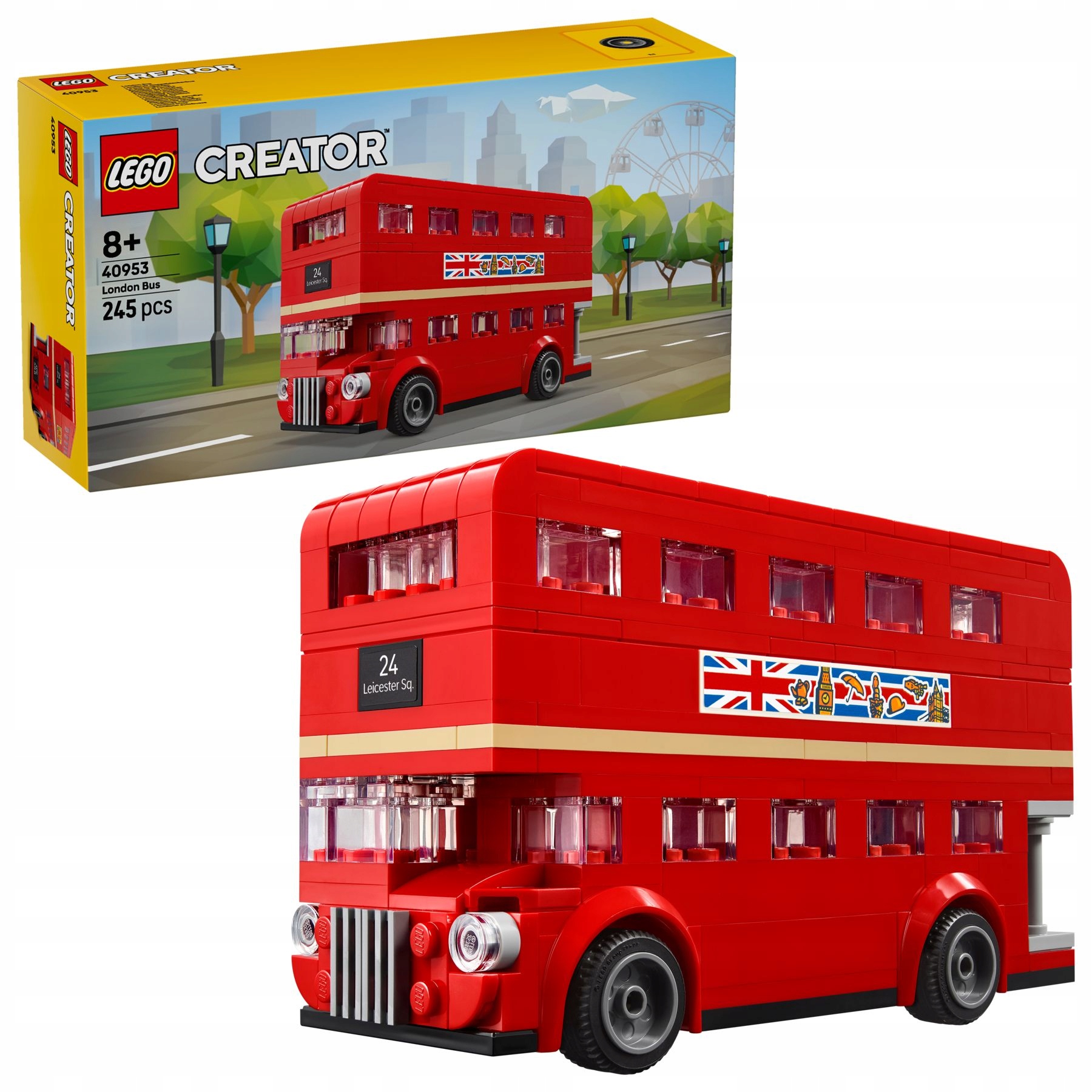 Lego 40953 Creator Londýnský autobus Velký dvoupatrový červený Stavebnice