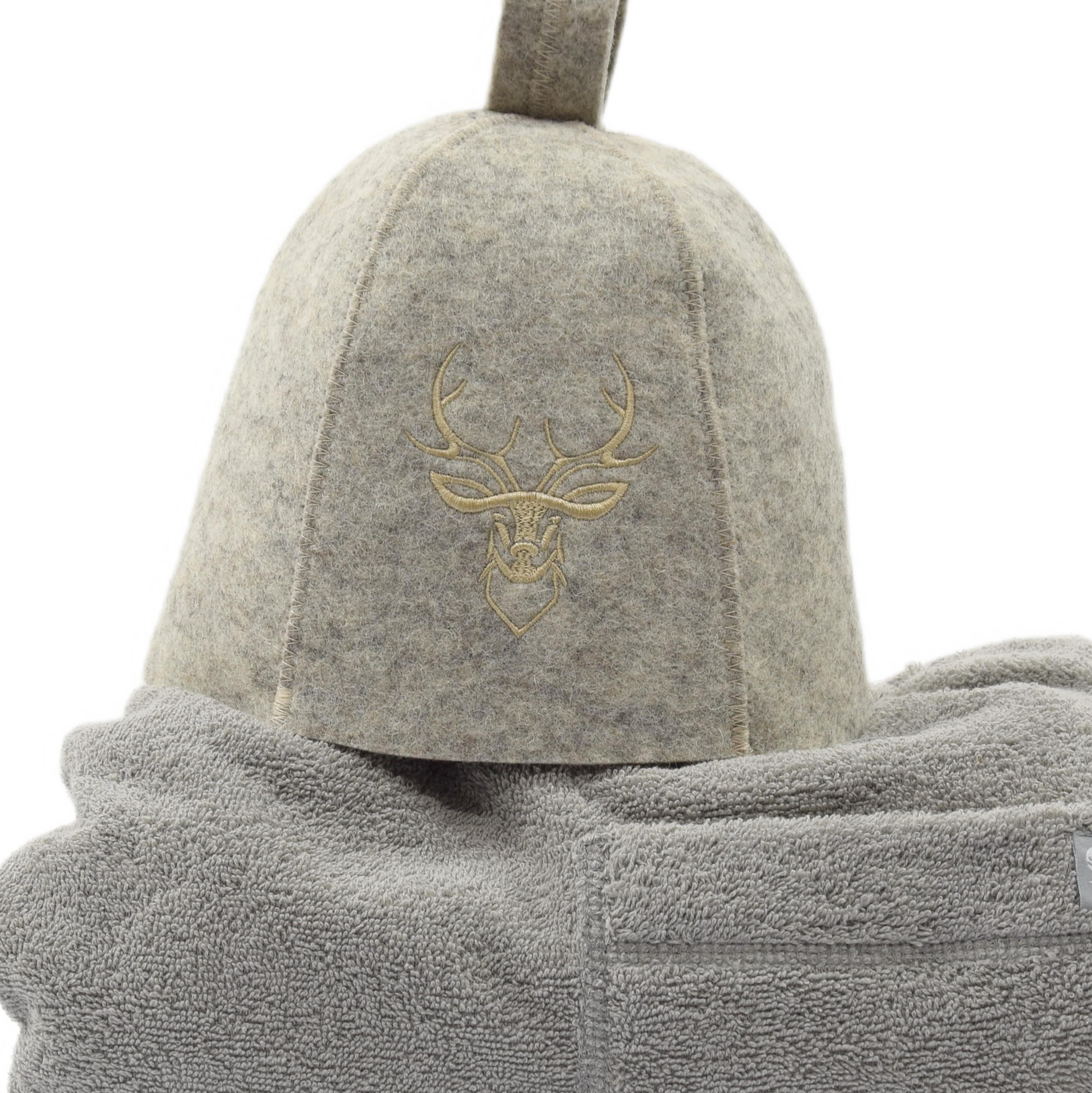 Čepice do sauny z vlny Kilt bavlna pánský set 2 ks vel XXL