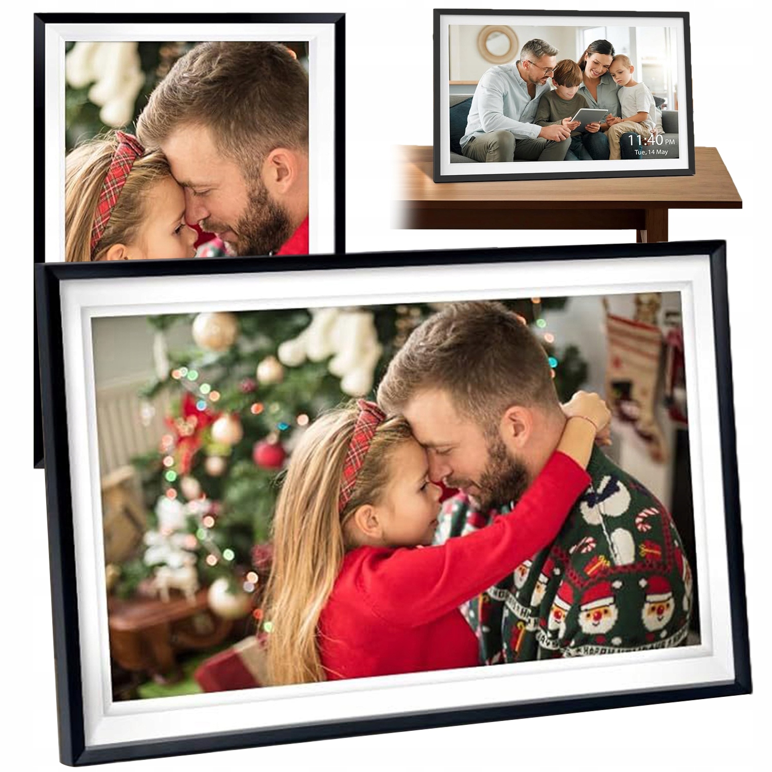 Fotky Wifi Frameo Wi-fi 15.6" Digitální Rámeček Na Fotografie 32GB Paměť