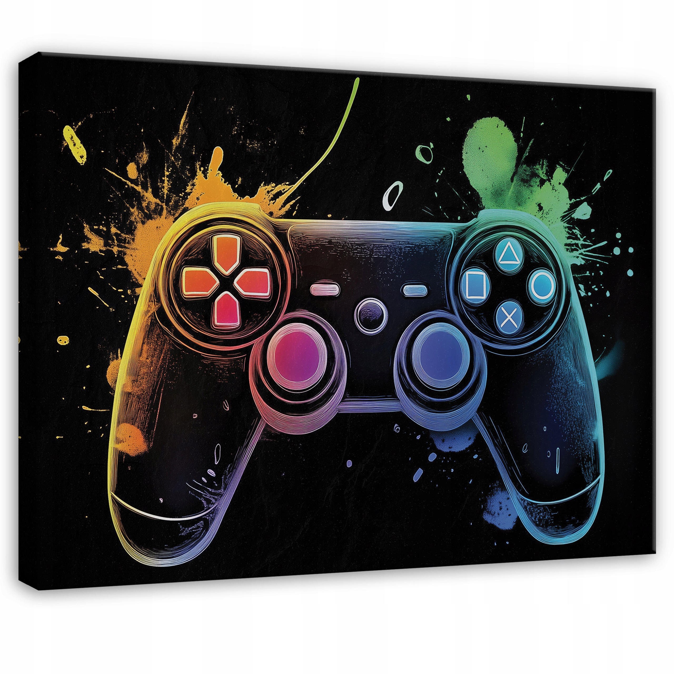 Obraz Černý Hráč Pad Gaming Chlapec Do Předsíně Pro Mládež 100x70