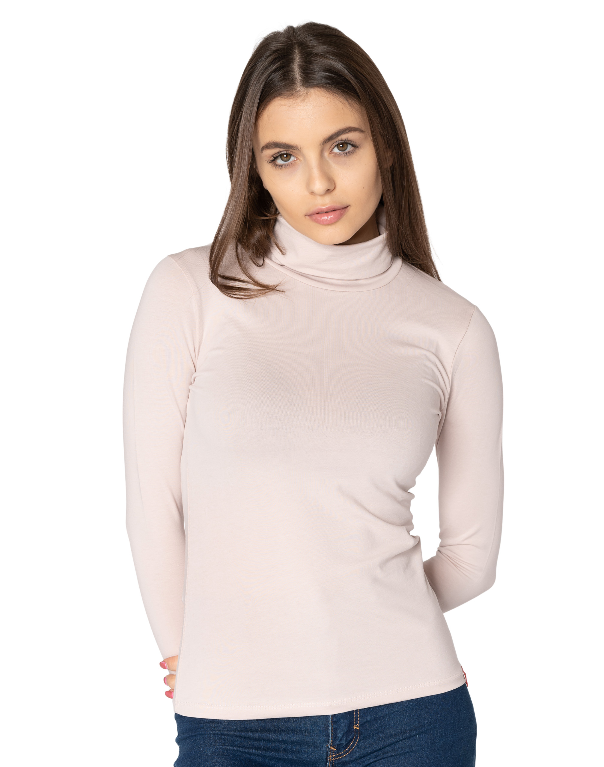 

Golf Damski Cienki Sweter Golfy 8112-04 r M/L