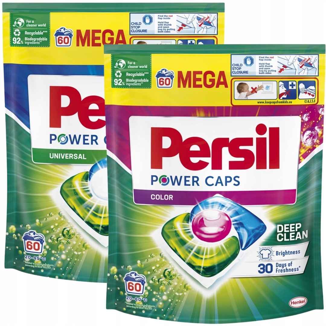 Persil Power Caps Kapsle na praní Sada Barva Bílá MIX 120 ks