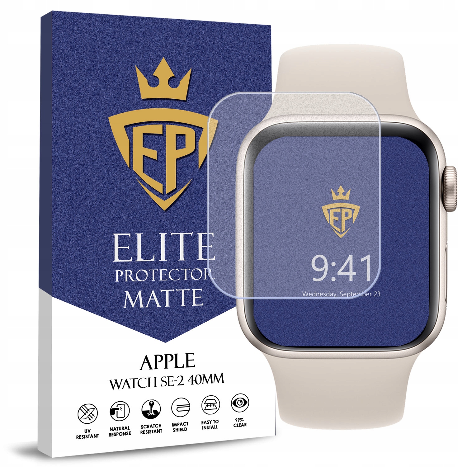 FOLIA MATOWA DO APPLE WATCH SE 2 40MM HYDROŻELOWA BRAK ODCISKÓW 4w1