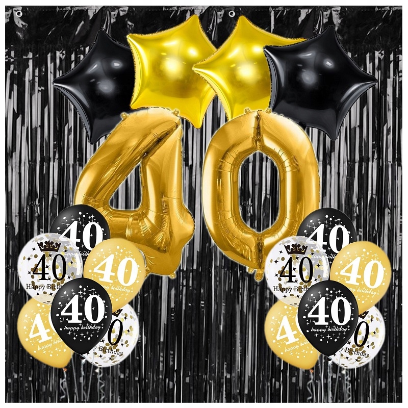

Balony na 40 Urodziny Kurtyna Balony Dekoracje