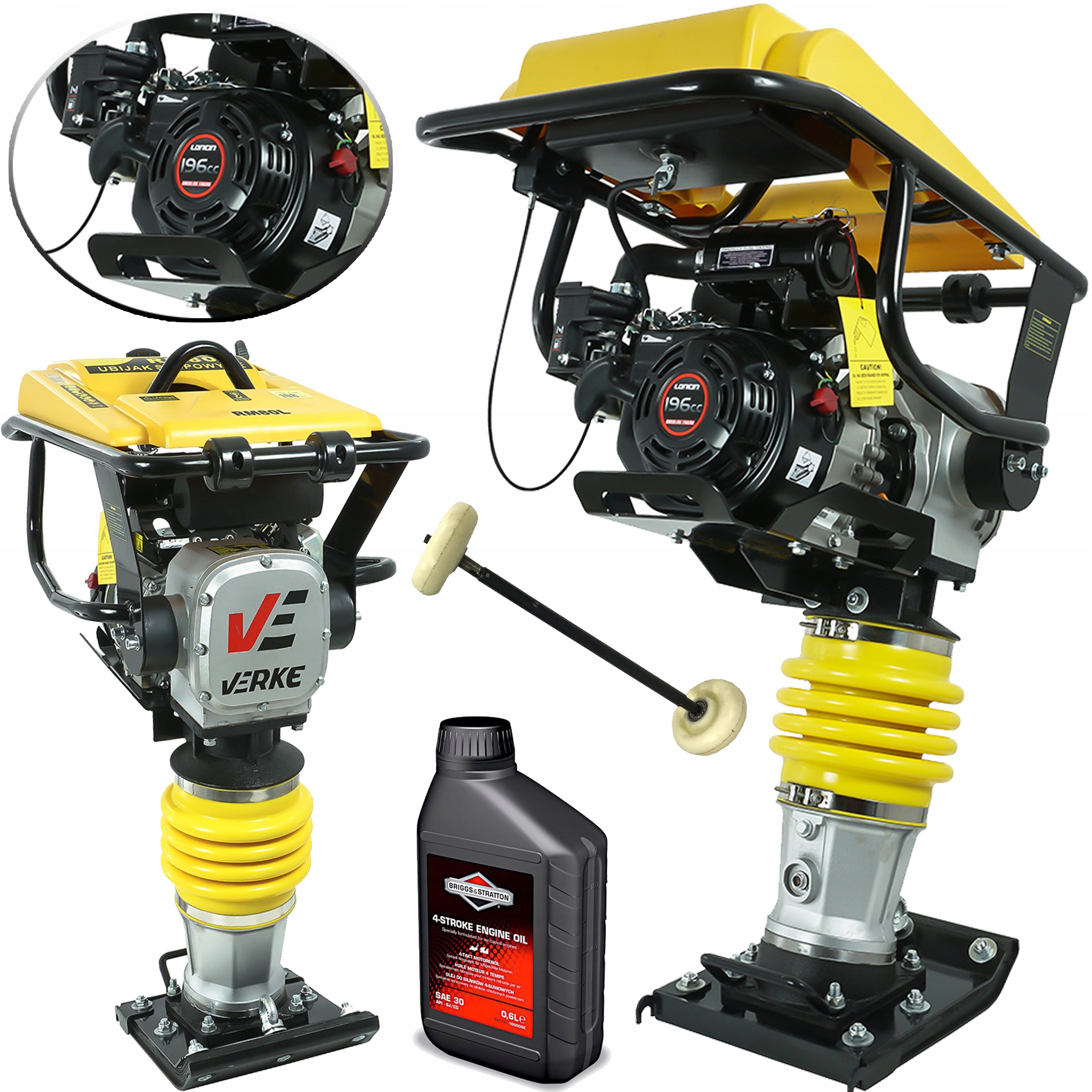 UBIJAK STOPOWY SKOCZEK ZAGĘSZCZARKA GRUNTU STOPA WIBRACYJNA 6,5KM 78KG OLEJ