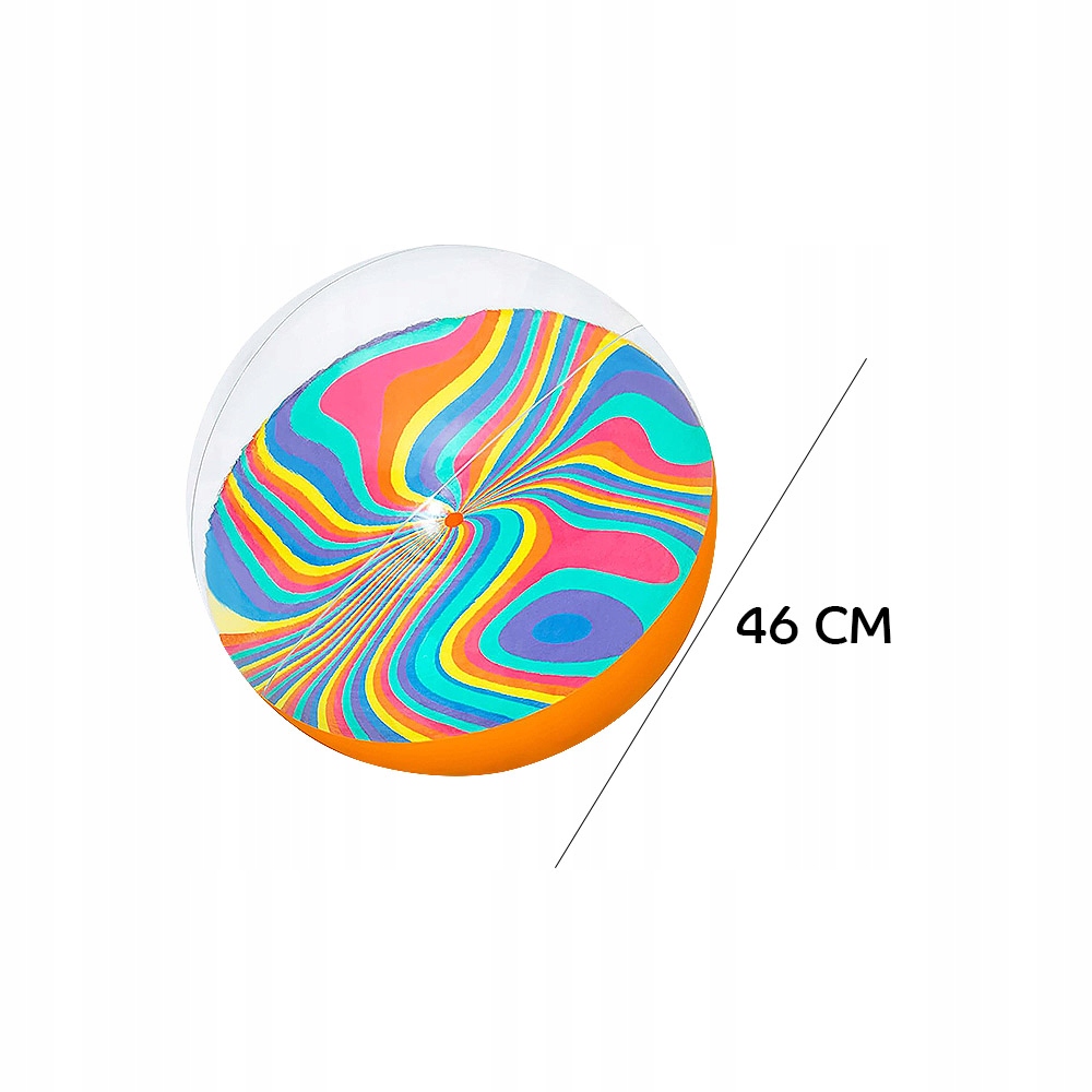 BESTWAY DUŻA DMUCHANA PIŁKA PLAŻOWA KOLOROWA NA PLAŻĘ BASEN DO BASENU 46 CM Marka Bestway