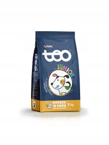 5 x Krmivo krmivo pro psy Teo Junior bohaté na drůbež 1 kg