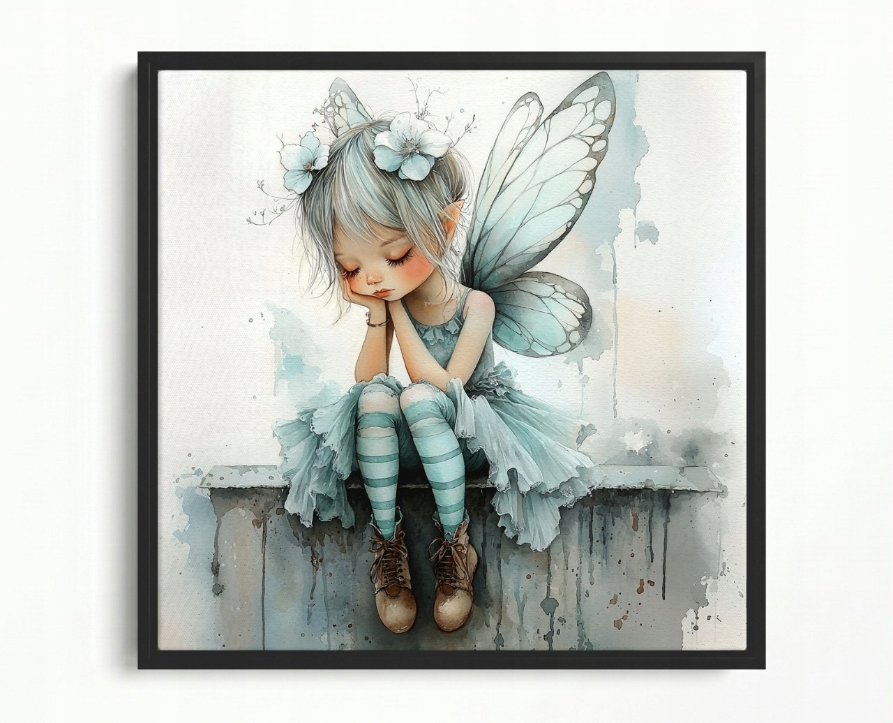 Obraz Rám American Box Rozprávka Fantázia Víla Elf Motyl Duszek 60x60