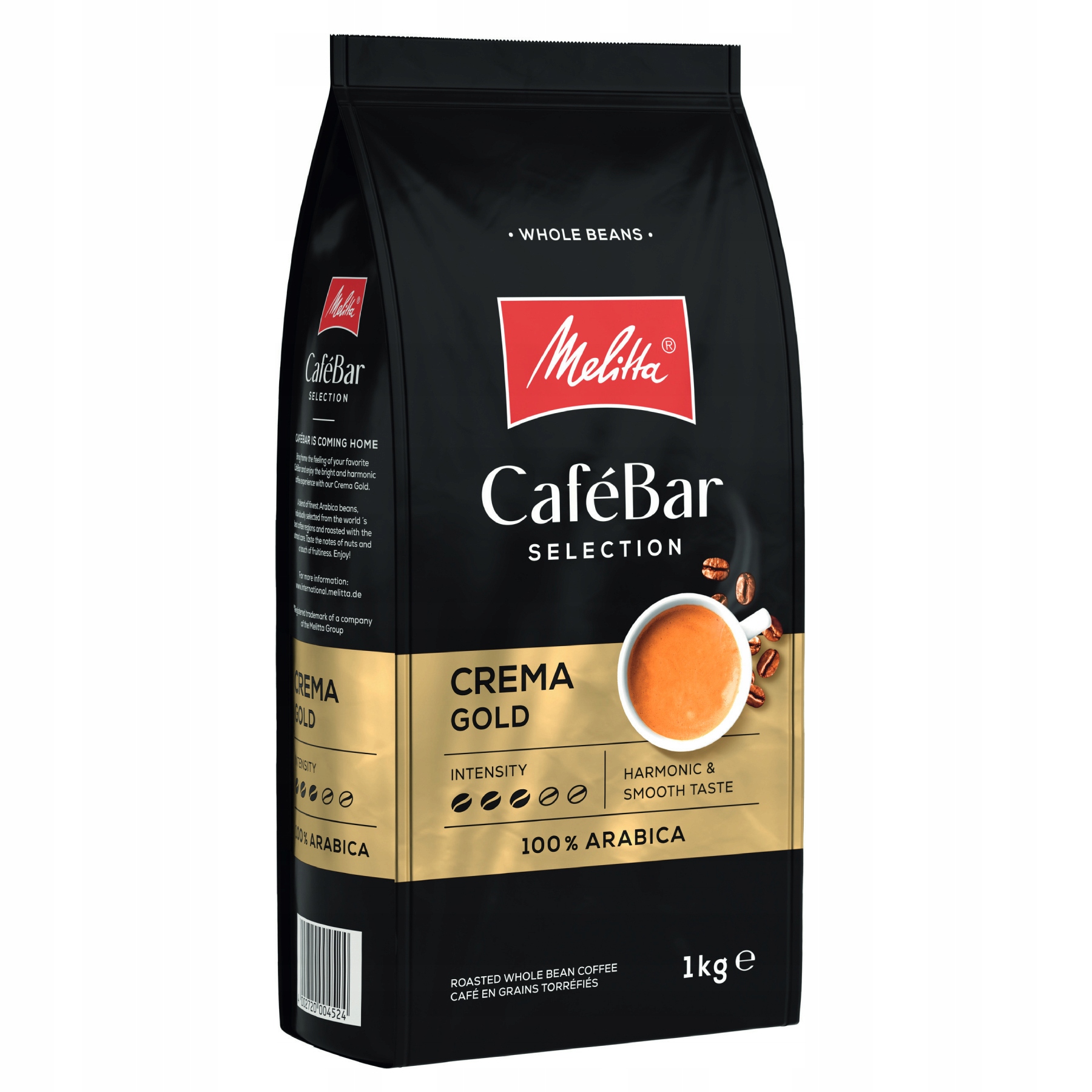 Levně Káva zrnková Melitta Cafebar Crema Gold 1 kg káva Arabica 100% Dárek