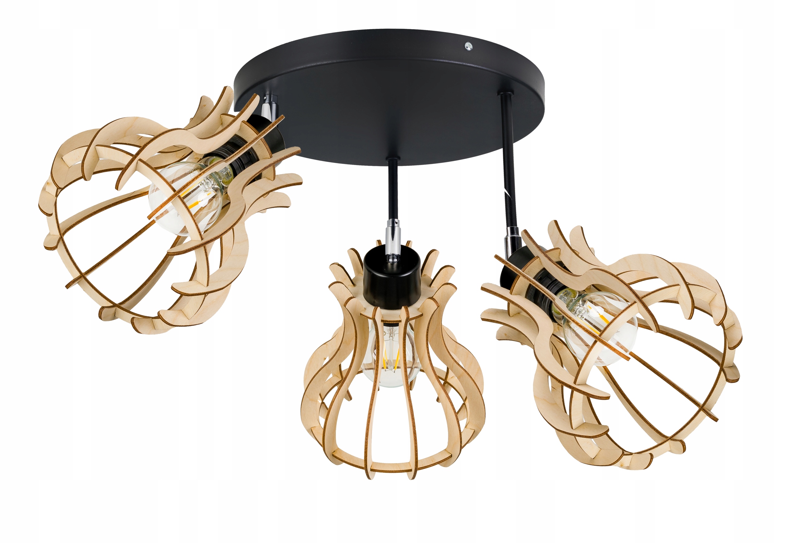 Stropní lampa stropní svítidlo lustr Loft Pohyblivé dřevo 3