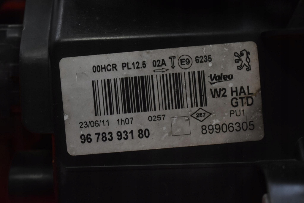 REFLEKTOR left light front 9678393180 PEUGEOT 508 1 and 10-14
