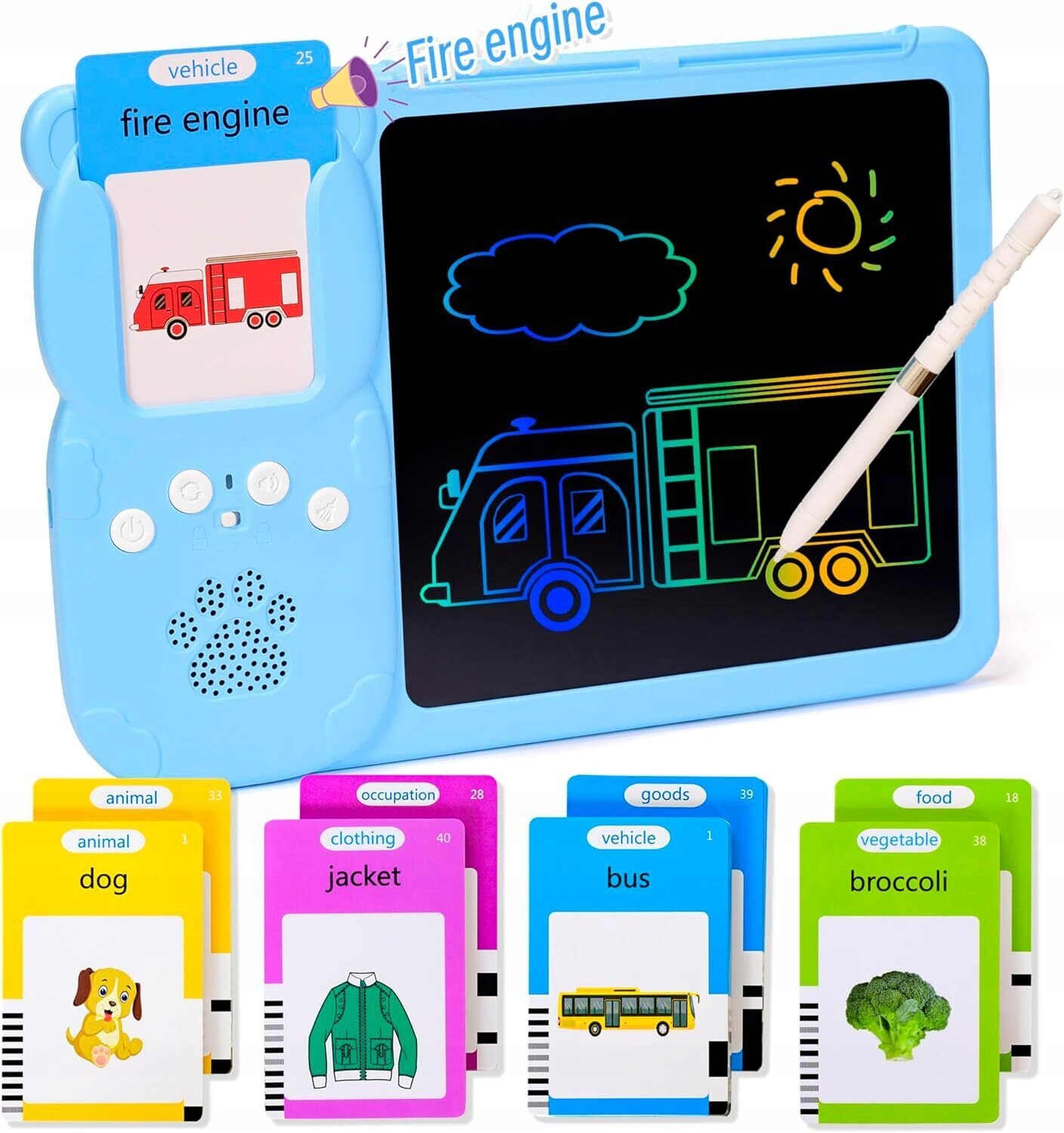 KARTY CZYTNIK DO NAUKI ANGIELSKIEGO interaktywna dla dzieci 224 karty słowa Marka Maxlife