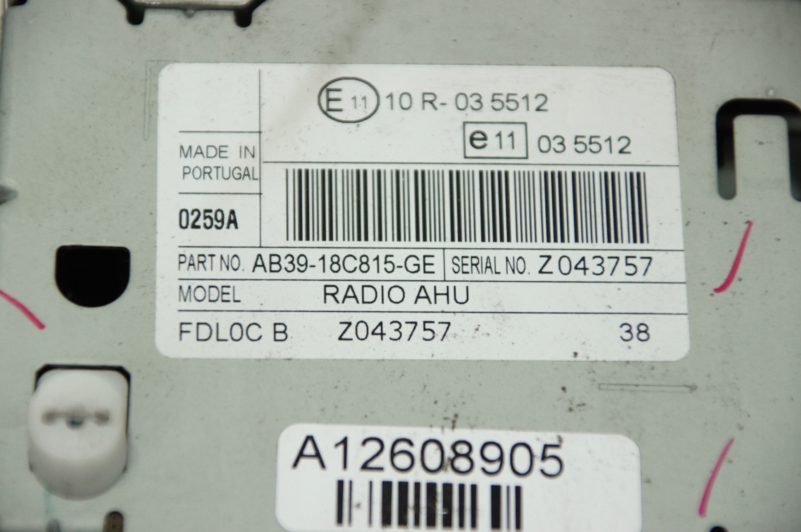 RADIO AB39-18C815-GE FORD RANGER V