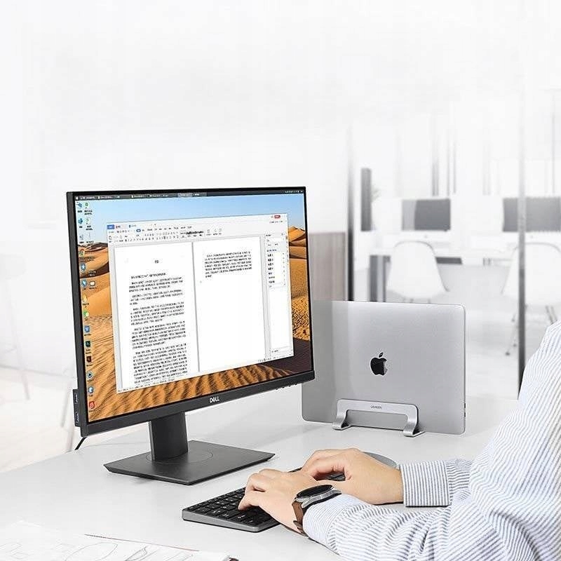 UGREEN Pionowy Aluminiowy Stojak Na Laptopa Z Termiczną Podstawką — miniatura 2