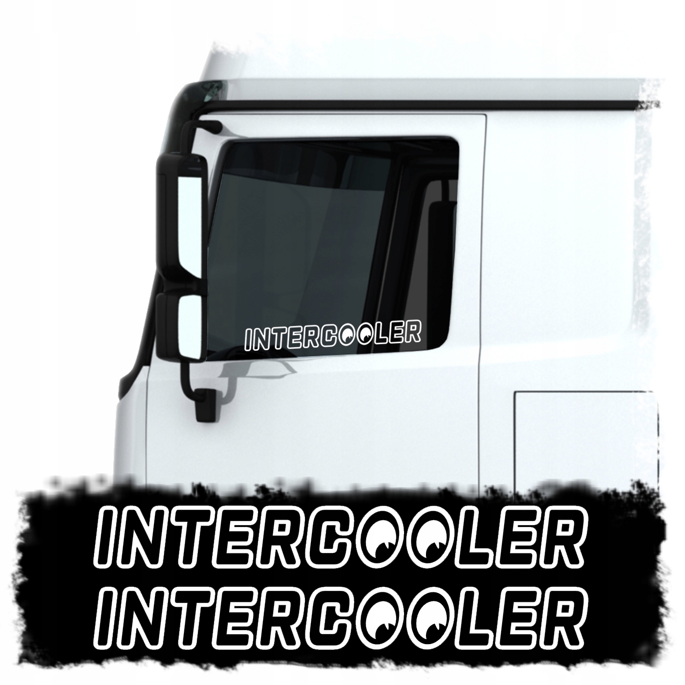 Naklejki Intercooler Na Szybę Boczną Do Scania Daf Mercedes Volvo