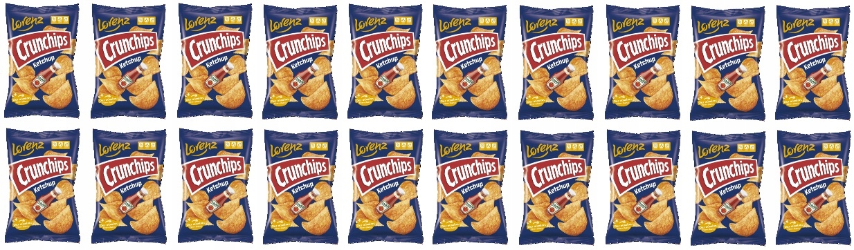 20x 140g Crunchips Ketchup chipsy bez glutenu Karton