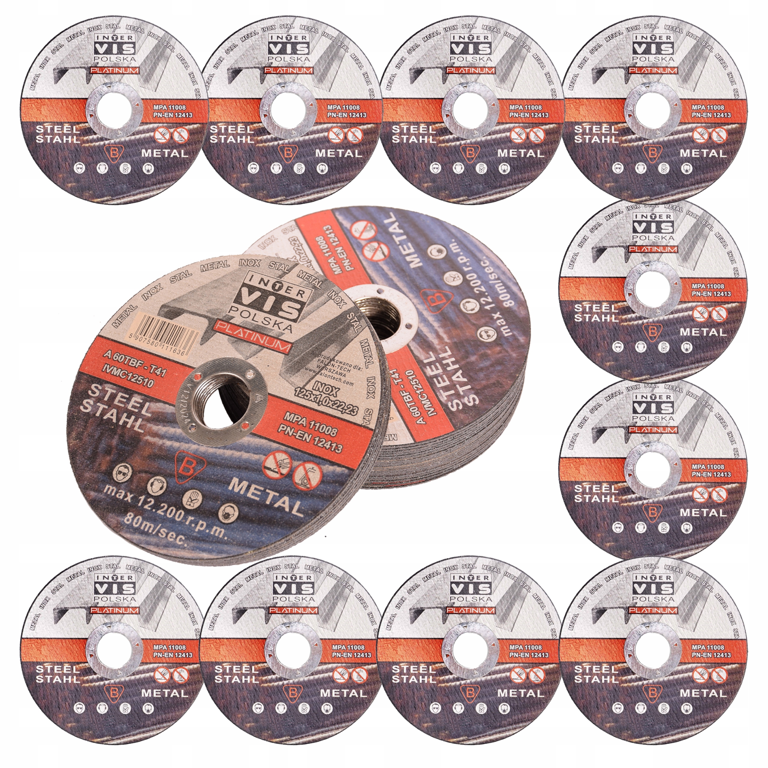 

50 szt Tarcza Tarcze Do Cięcia Metalu 125x1 Mocne