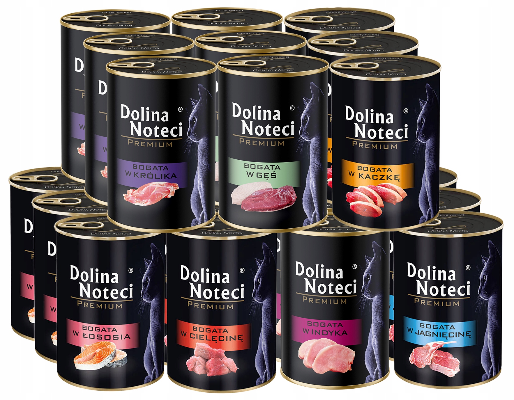 Dolina Noteci Premium Krmivo mokré pro kočky konzerva MIX všech 21 x 400 g