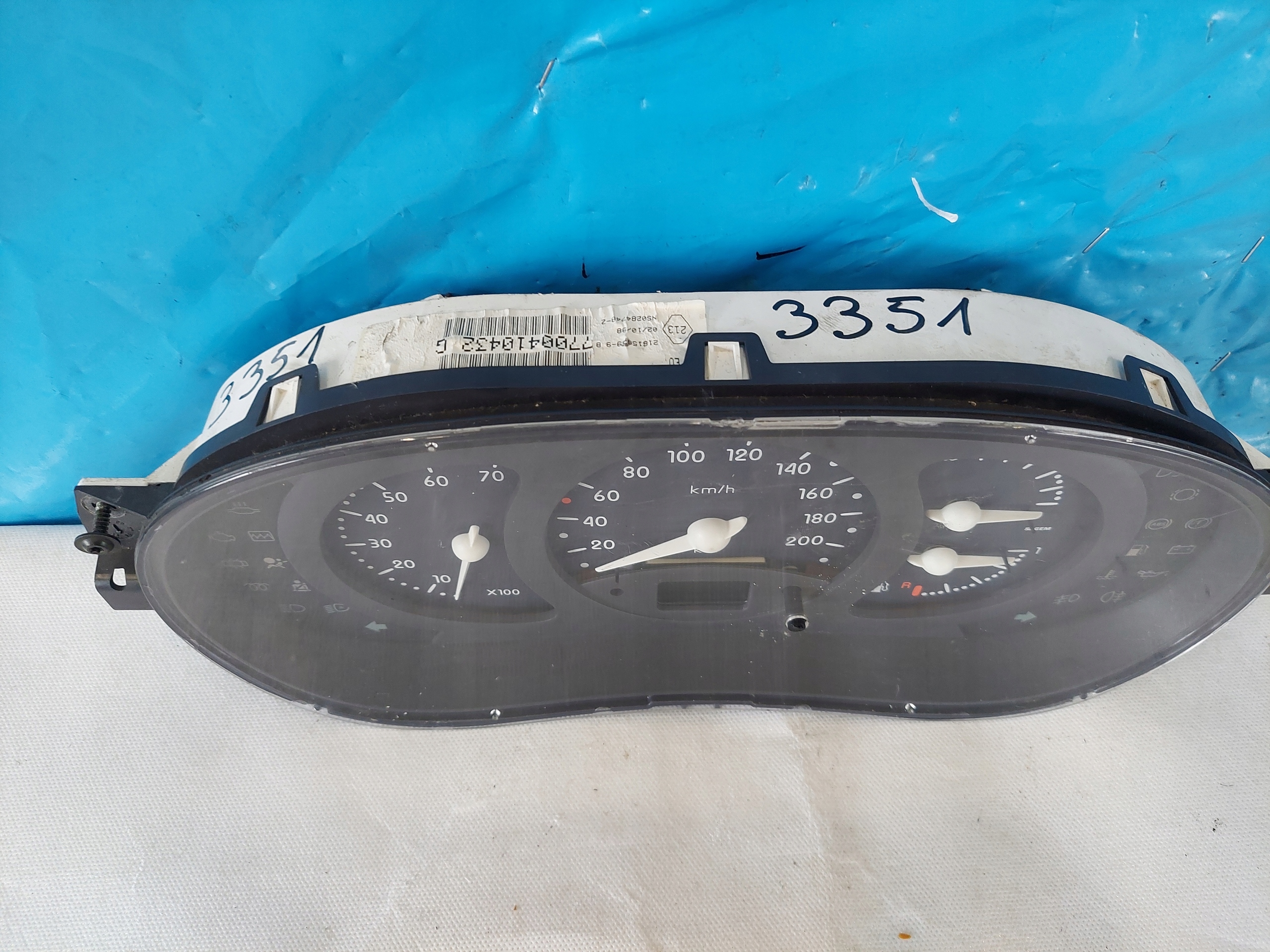 dials clock CLIO II 1.2 B 7700410432G