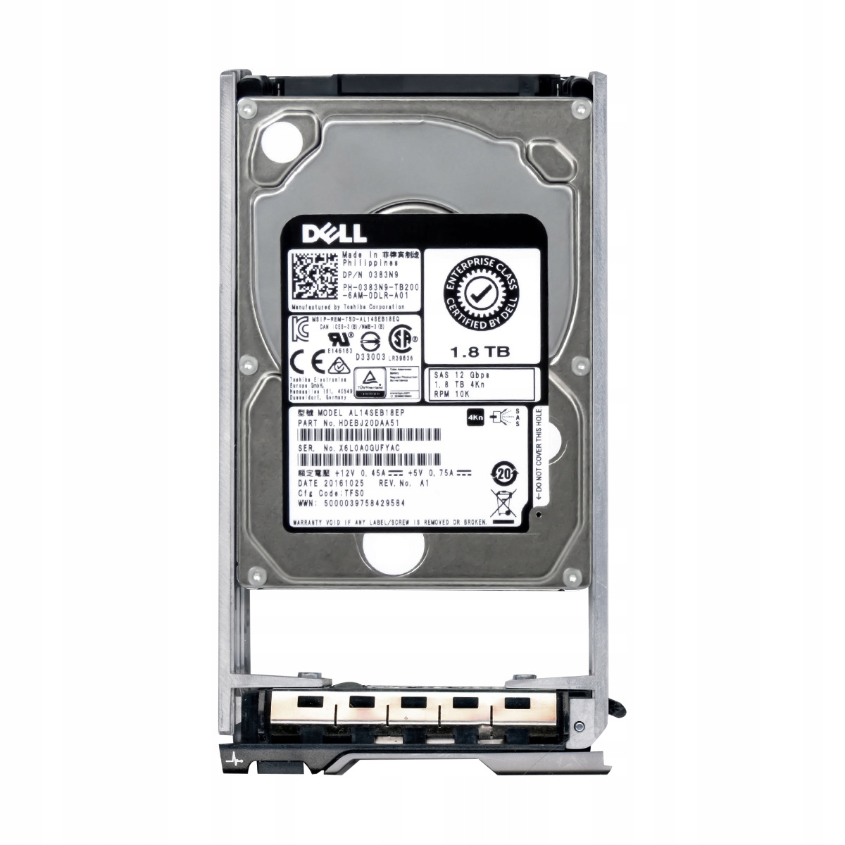 Dell 0383N9 1,8 Tb 10K SAS-3 128 Mb 2,5' AL14SEB18EP