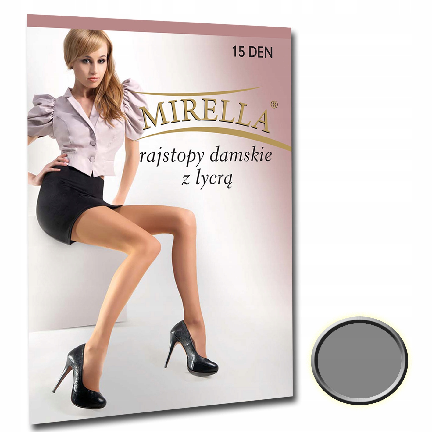 

Mirella Rajstopy damskie Lycra 15den 5 Grigio