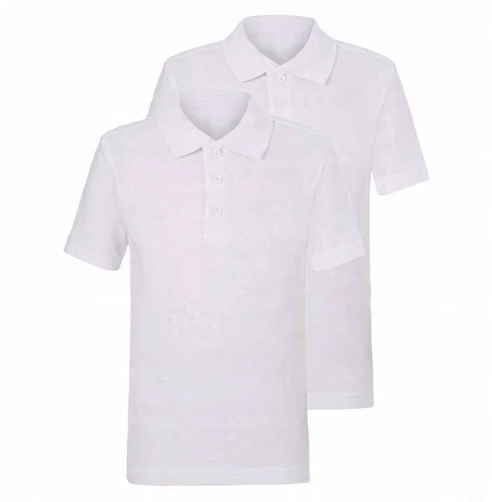 

George biała Koszulka polo Slim Fit 5-6 L 110-116