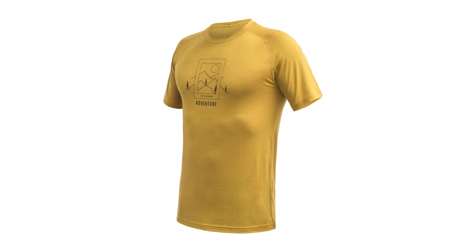 Sensor Merino Air Say Yes Pánské Triko Kr.rukáv Mustard Velikost M