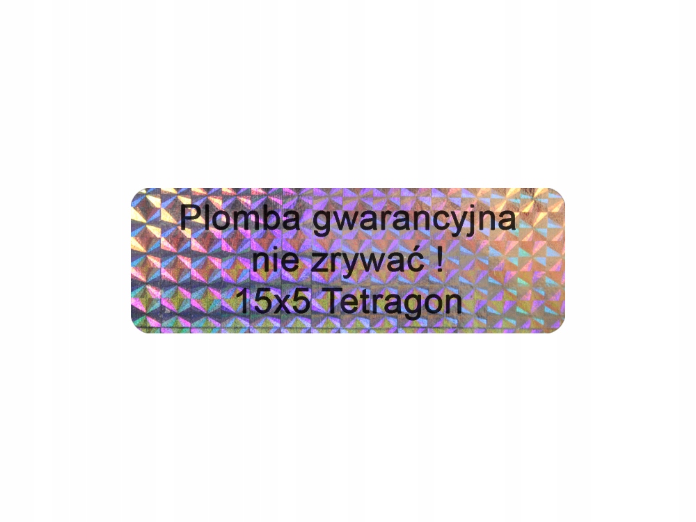 

Stickery Hologram Tetragon Plomba 15x5 1000 Szt