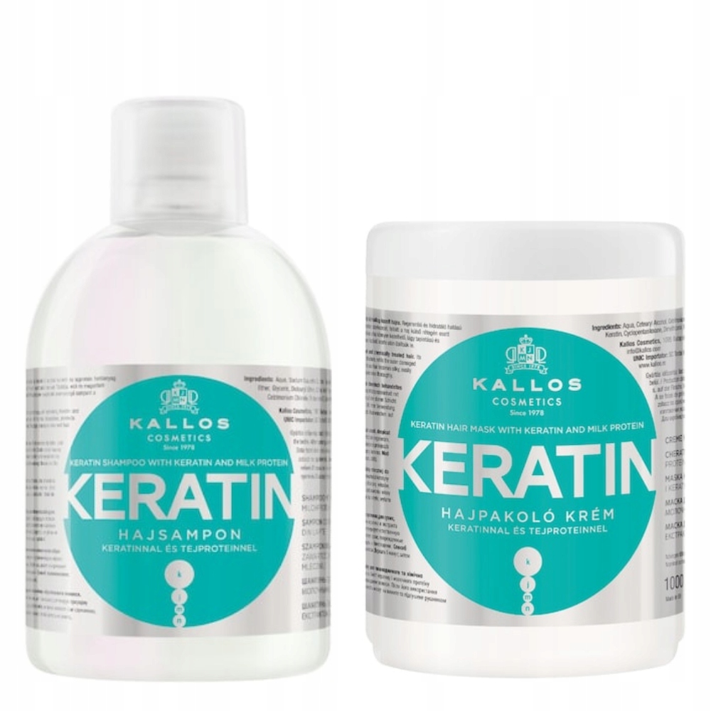

Kallos Keratin Szampon Maska Zestaw 1000ML