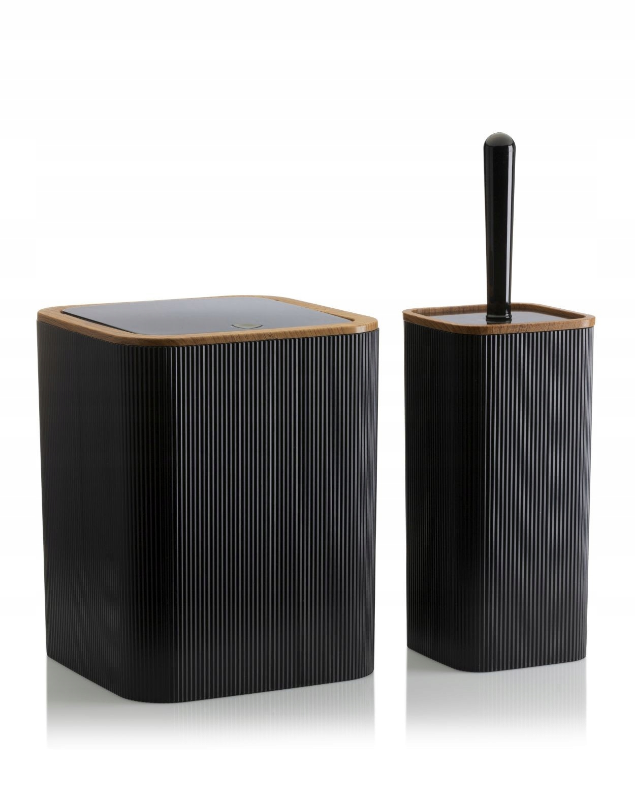 Komplet łazienkowy Zoya Zestaw Akcesoria 5 elementów czarny drewno 5w1 Kod producenta 5907600435957