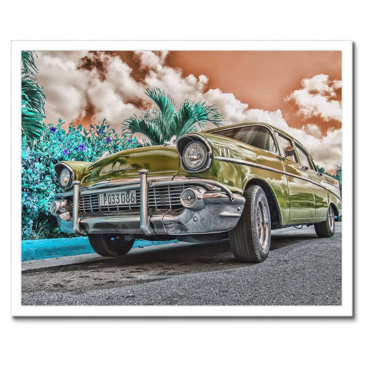 Plakáty v rámu 50x40 Žlutý historický automobil