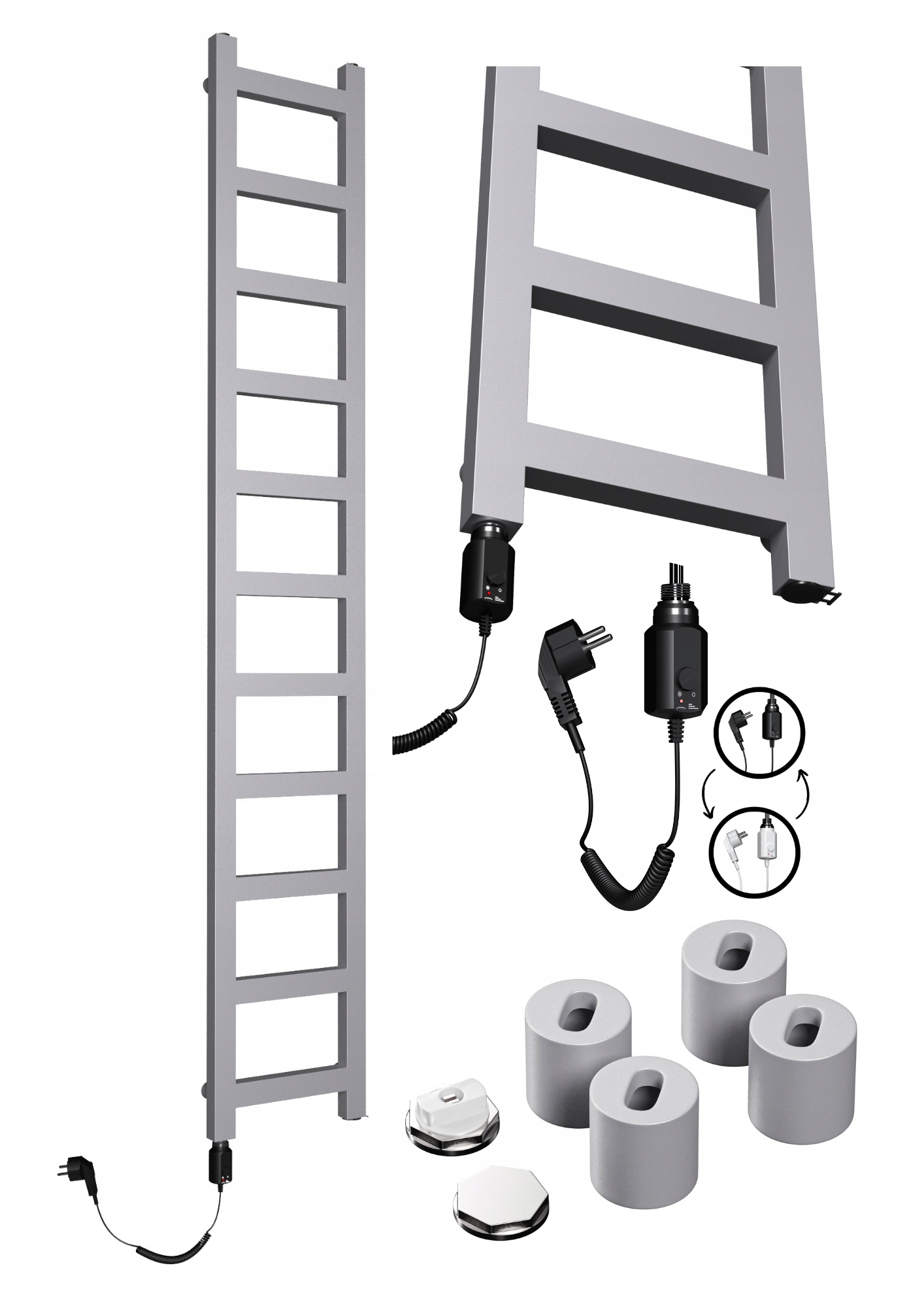 Elektrický ohrievač Mini 1210x250 strieborný ohrievač