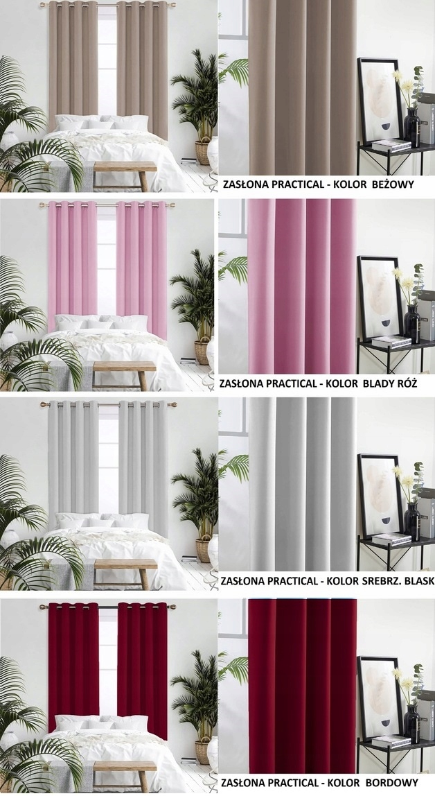 MATOWE ZASŁONY GOTOWE NA PRZELOTKACH 140x250 KÓŁKA Waga produktu z opakowaniem jednostkowym 0.5 kg