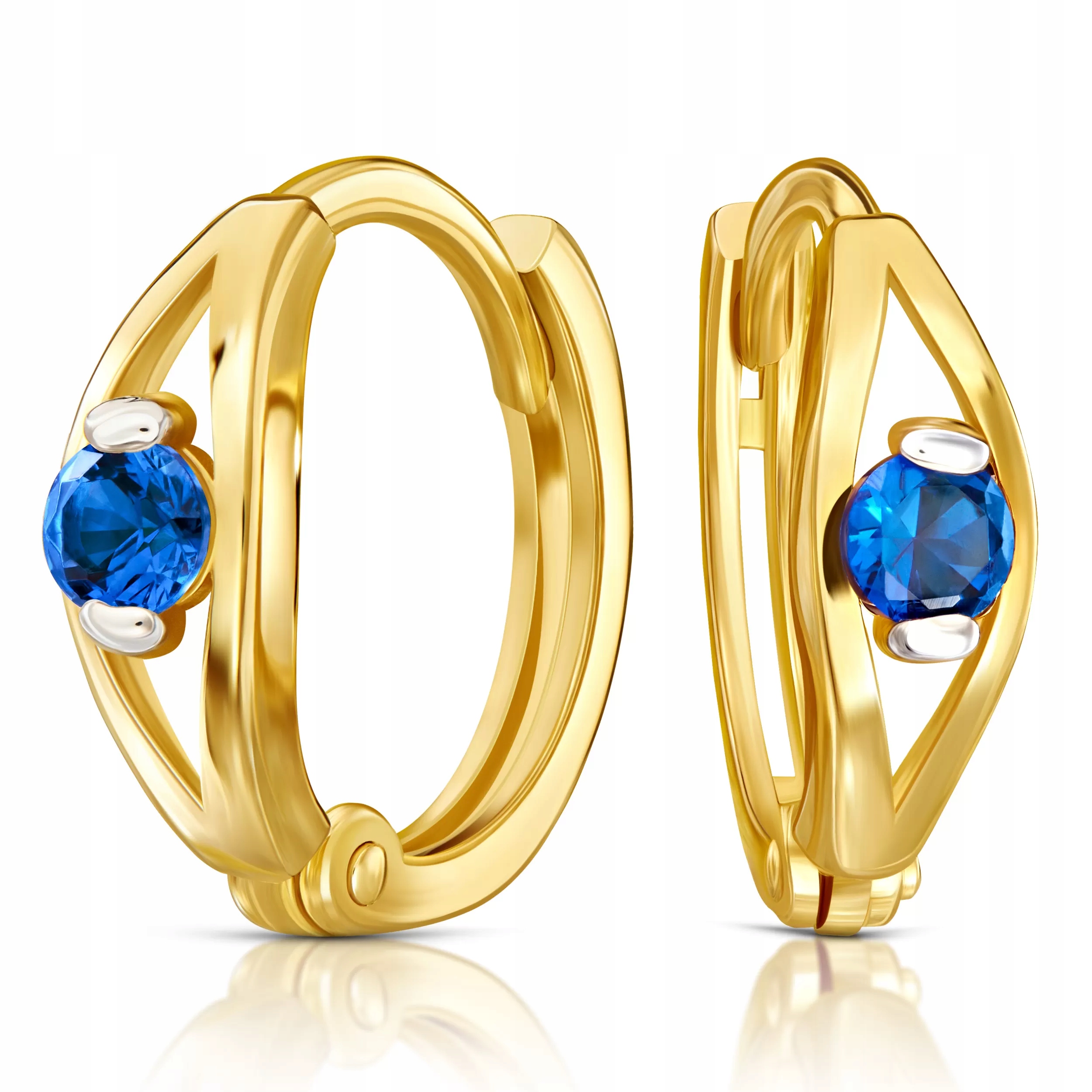 Náušnice 585 Kolečka S Modrým Očkem