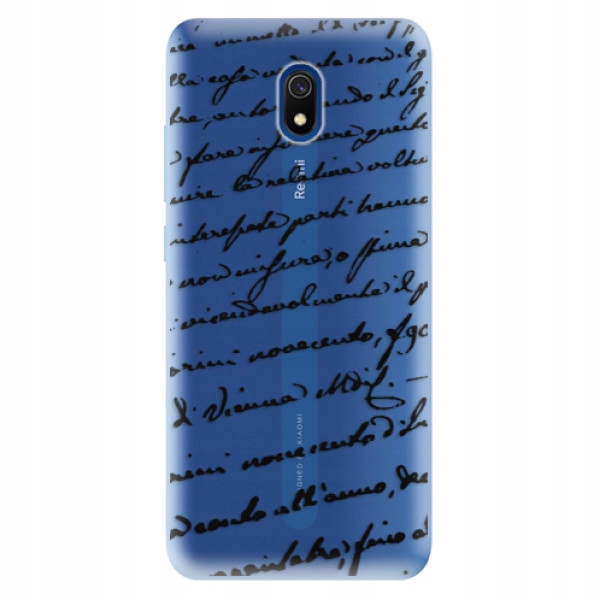 Silikonowe etui iSaprio Handwriting 01 czarne do Xiaomi Redmi 8A