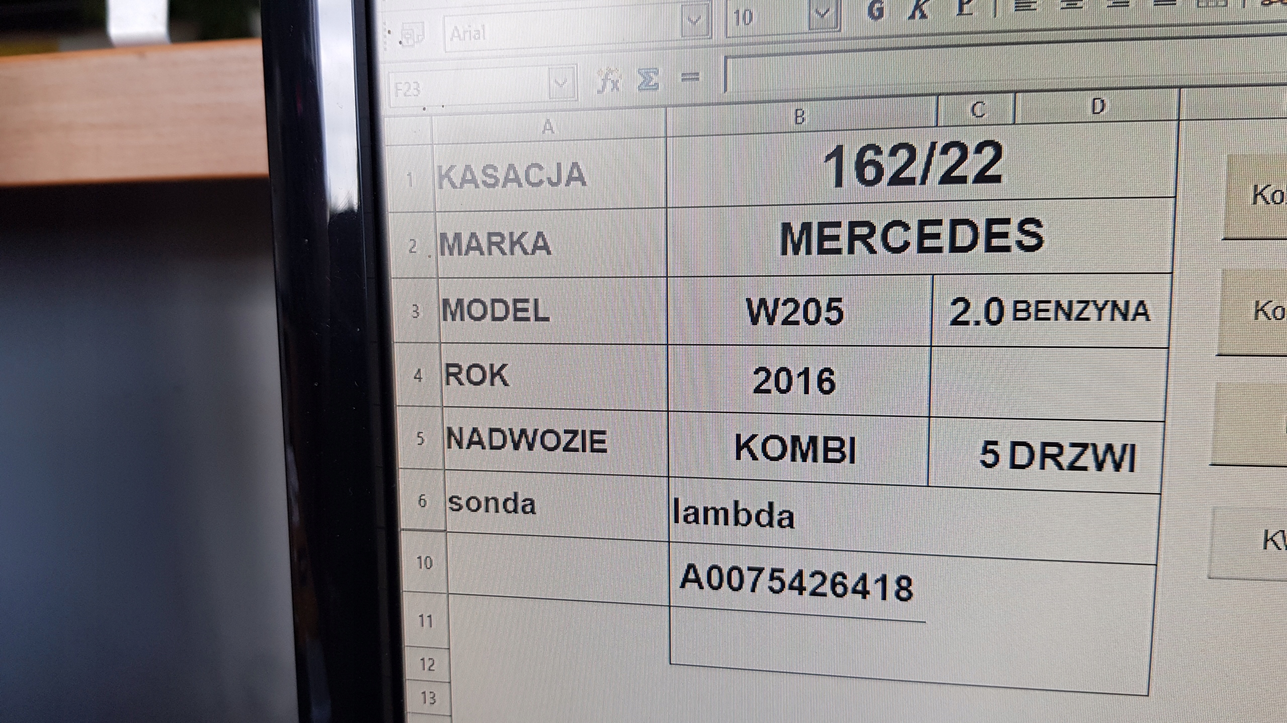 MERCEDES W205 SONDA LAMBDA A0075426418