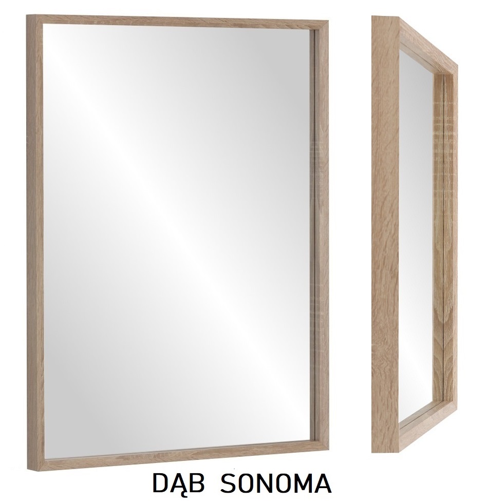 HIT! Lustro 80x60 wąska KASETONOWA rama kolory Typ lustra ścienne