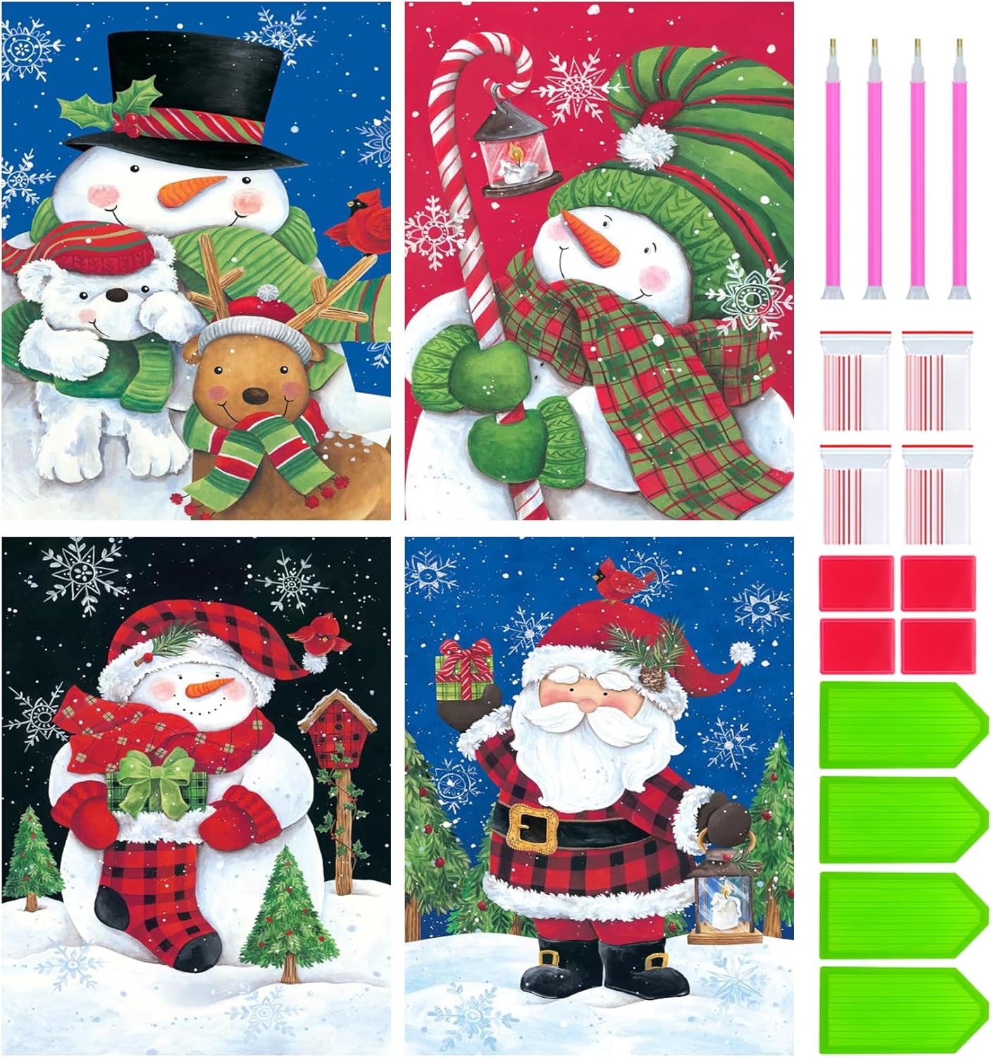 Obraz Diamantová Výšivka Diamond Painting Mozaika Vánoční Příslušenství 30x40