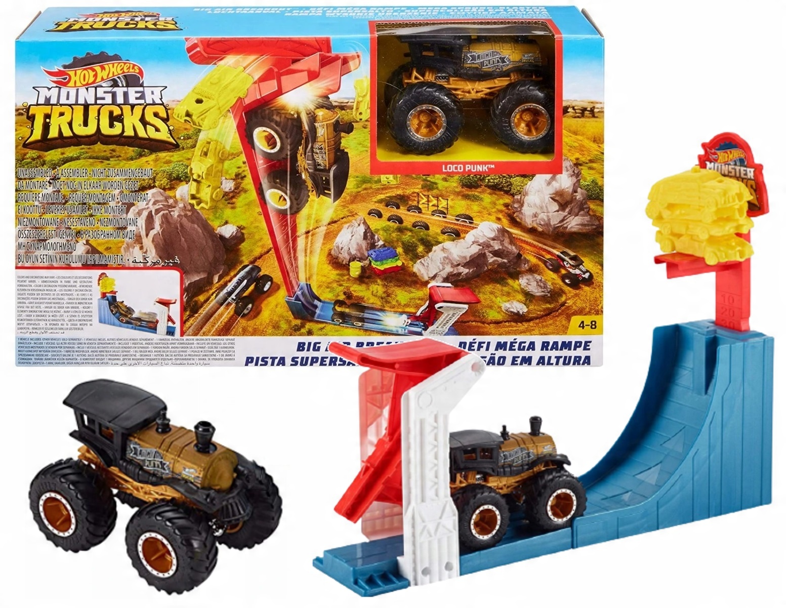 

Hot Wheels Monster Trucks Rampa Wysokie Uderznie
