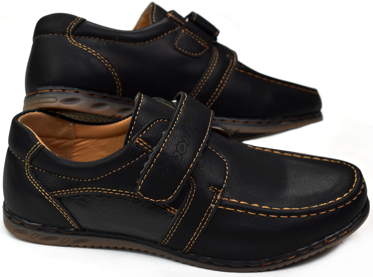 HAVER Czarne PÓŁBUTY Mokasyny Wizytowe 21 cm - 33 Kolor czarny