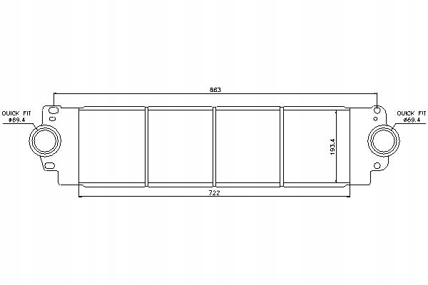 Intercooler Nissens 7H0145804A 7H0145804B 702050 2